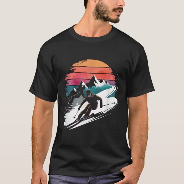 Camiseta Esquí retro (Anverso)