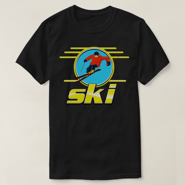 Camiseta Esquí retro 1 (Diseño del anverso)