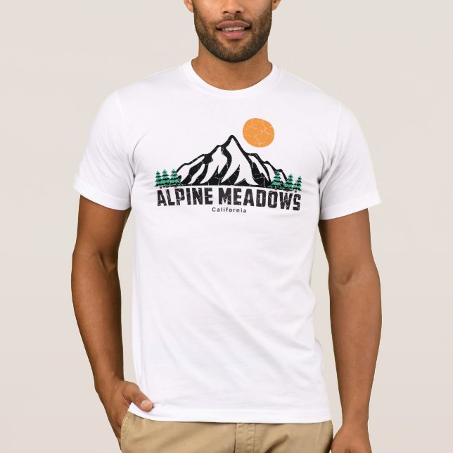 Camiseta Esquí Retro Alpine Meadows (Anverso)