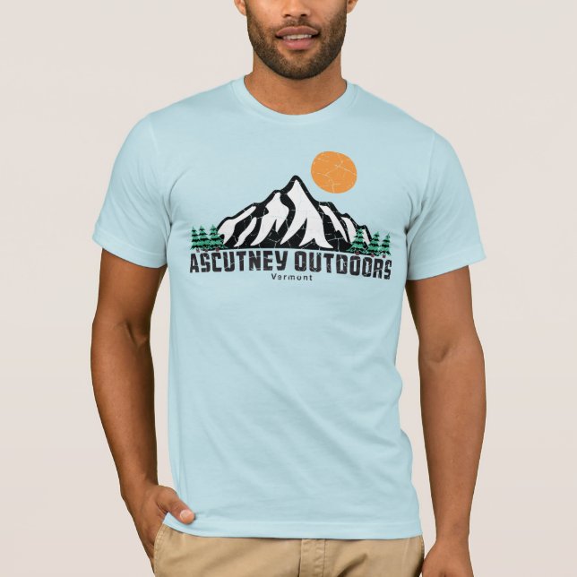 Camiseta Esquí Retro Ascutney al aire libre (Anverso)