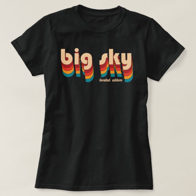 Camiseta Esquí Retro Big Sky (Diseño del anverso)