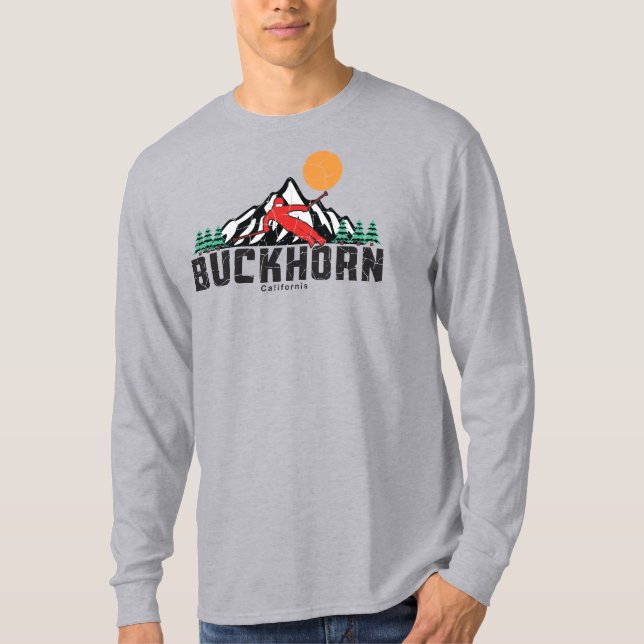 Camiseta Esquí retro Buckhorn Mountain (Anverso)