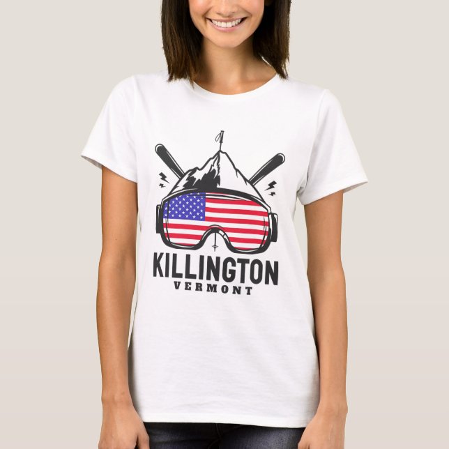 Camiseta Esquí Retro de Killington Vermont (Anverso)
