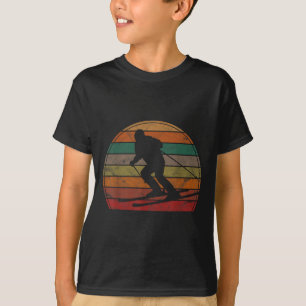 Camiseta Esquí Retro Esquí Sunset Regalo Invierno Deportes 
