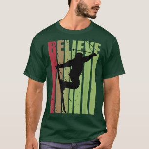 Camiseta Esquí Retro Mens Ski Downhill SLopes Hielo Nieve S
