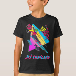 Camiseta Esquí Retro Tailandia Adventure Graphic Skier