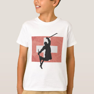 Camiseta Esquí Salto en esquí Suiza Bandera suiza Deporte d