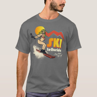 Camiseta Esquí Telluride 70'80 estilo de recuerdo retro