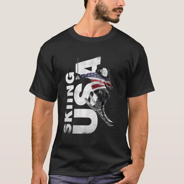 Camiseta Esquí Usa Support The Team Usa Flag Ski (Anverso)