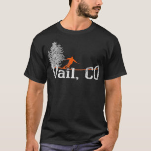 Camiseta Esquí Vail CO Vintage de los años 1980