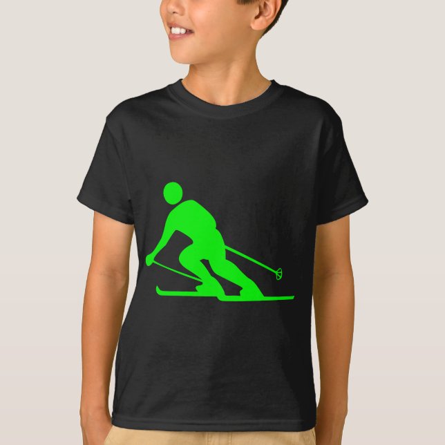 Camiseta Esquí - Verde (Anverso)