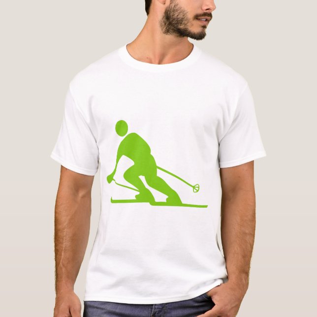 Camiseta Esquí - Verde marciano (Anverso)