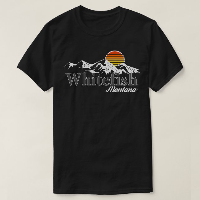 Camiseta Esquí Whitefish Montana Mountain Lover (Diseño del anverso)