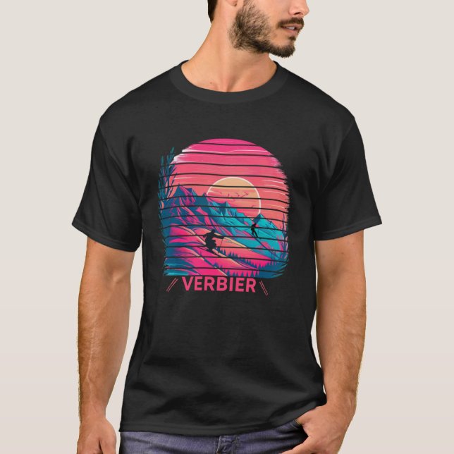 Camiseta Esquí y Apres deportes de invierno Verbier Switze (Anverso)