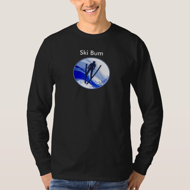 Camiseta Esquí y copos de nieve (Anverso)