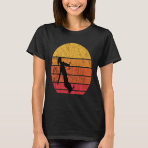 Camiseta Esquiador acuático retro puesta de sol vintage pue