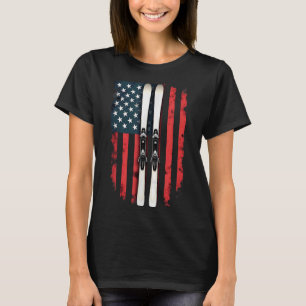 Camiseta Esquiador alpino de bandera estadounidense _6