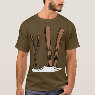 Camiseta Esquiador alpino de esquí de nieve Na invierno