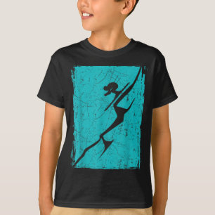 Camiseta Esquiador alpino ladera angustiada esquiador de es