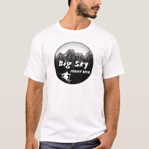 Camiseta Esquiador artístico Big Sky Montana