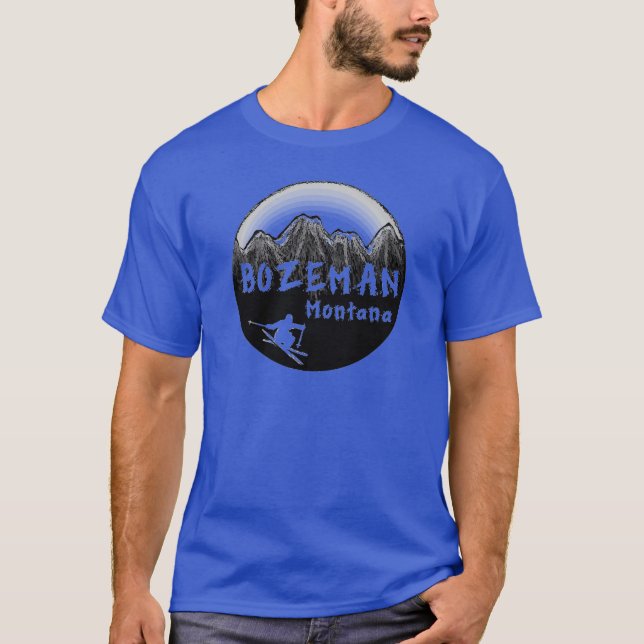 Camiseta Esquiador artístico Bozeman Montana (Anverso)