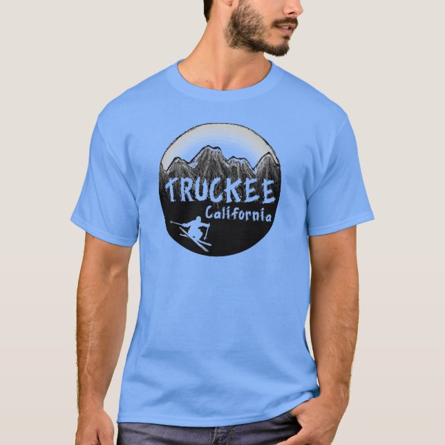 Camiseta Esquiador artístico de Truckee California (Anverso)