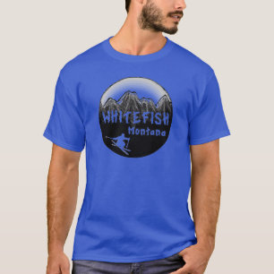 Camiseta Esquiador artístico de Whitefish Montana