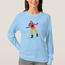 Camiseta Esquiador con chaqueta de gato