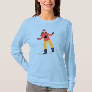 Camiseta Esquiador con chaqueta de gato