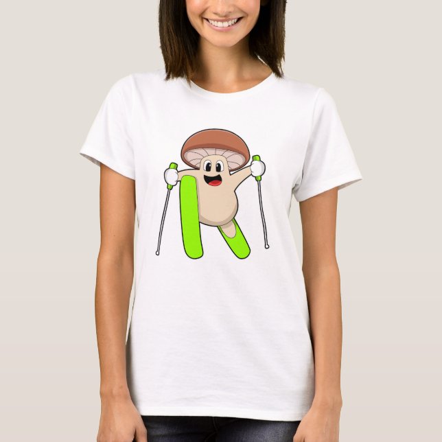 Camiseta Esquiador con esquí (Anverso)