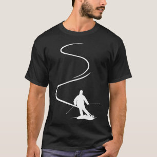 Camiseta Esquiador Con Pistas En Deep Powder Spo Freeride