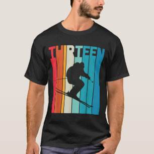 Camiseta Esquiador de 13 años de edad Retro