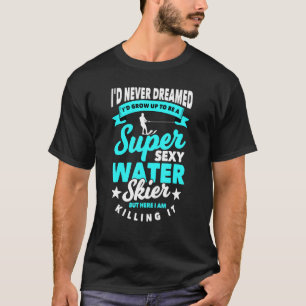 Camiseta Esquiador de agua dice esquí acuático