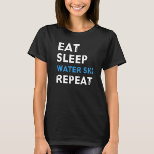 Camiseta Esquiador De Agua Para Dormir Repita Para Esquiado