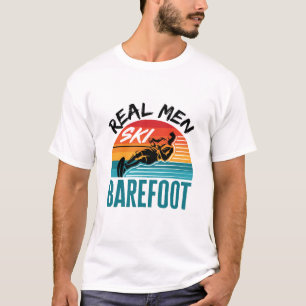 Camiseta Esquiador de esquí acuático Barefoot para hombres 