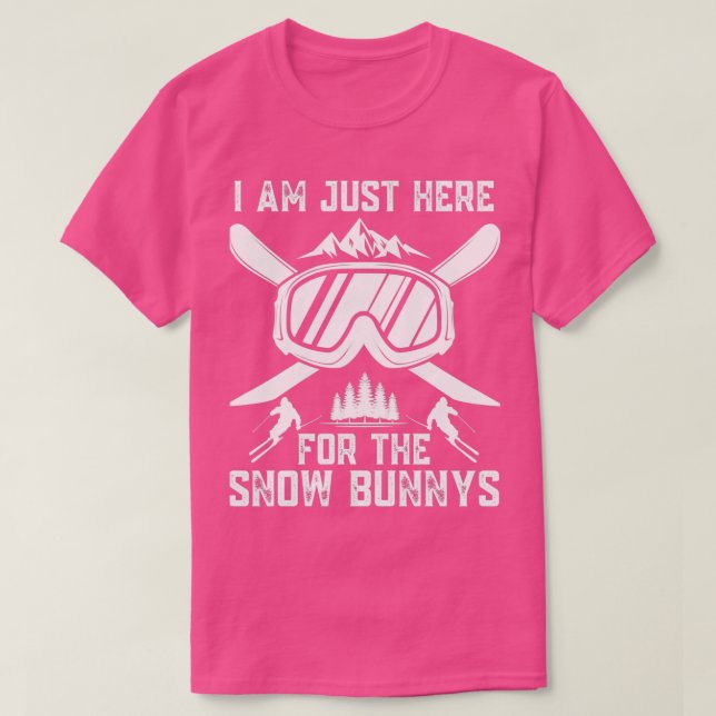 Camiseta Esquiador de esquí de Apres para los snowbunnys (Diseño del anverso)