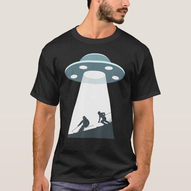 Camiseta Esquiador De Esquí De Nieve De La Ufo Guay (Anverso)