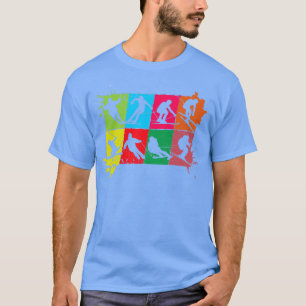 Camiseta Esquiador de esquí Deportes de invierno Esquiar de