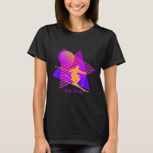 Camiseta esquiador de esquí en jay peak vermont de los 90 