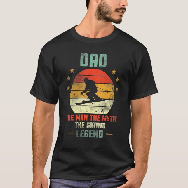 Camiseta Esquiador de esquí padre de la leyenda Hombres (Anverso)