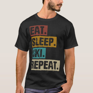 Camiseta Esquiador de esquí retro vintage para dormir