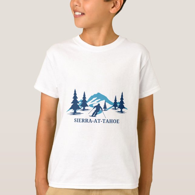 Camiseta Esquiador de esquí Sierra-at-tahoe California (Anverso)