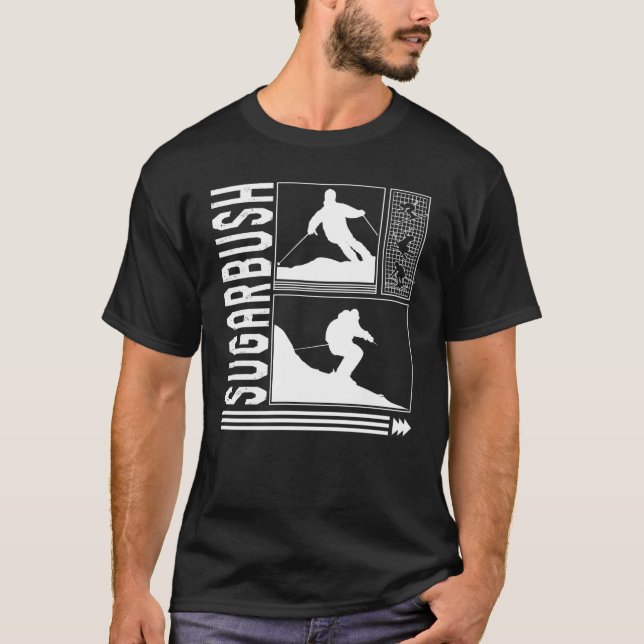 Camiseta Esquiador de esquí Sugarbush Invierno Snowboard Sn (Anverso)