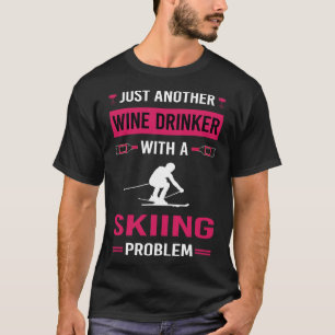 Camiseta Esquiador de esquí Wine Drinker