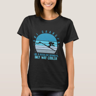 Camiseta Esquiador de la montaña de la nieve del abuelo esq