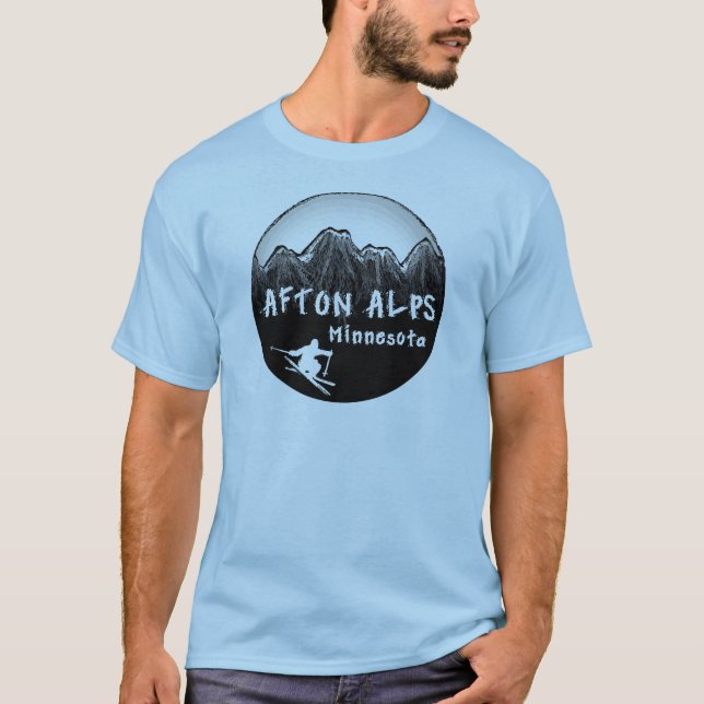 Camiseta Esquiador de Minnesota de las montañas de Afton (Anverso)