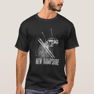 Camiseta Esquiador de nieve de montaña cuesta abajo en New 