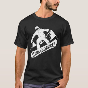 Camiseta Esquiador de nieve Esquiando en nieve Tabla de nie