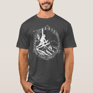 Camiseta Esquiador de nieve retro vintage de nieve 765