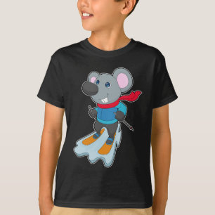 Camiseta Esquiador de ratón esquí deportes de invierno